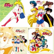 上段左より「美少女戦士セーラームーン 音楽集」「美少女戦士セーラームーンR 音楽集」、下段左より「交響詩 美少女戦士セーラームーンR」「美少女戦士セーラームーンS 音楽集」。(c)武内直子・PNP・東映アニメーション