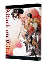 諫山創描き下ろしによる、「劇場版『進撃の巨人』前編～紅蓮の弓矢～」Blu-ray&DVD初回版の特製三方背ケース。(c)諫山創・講談社／「進撃の巨人」製作委員会