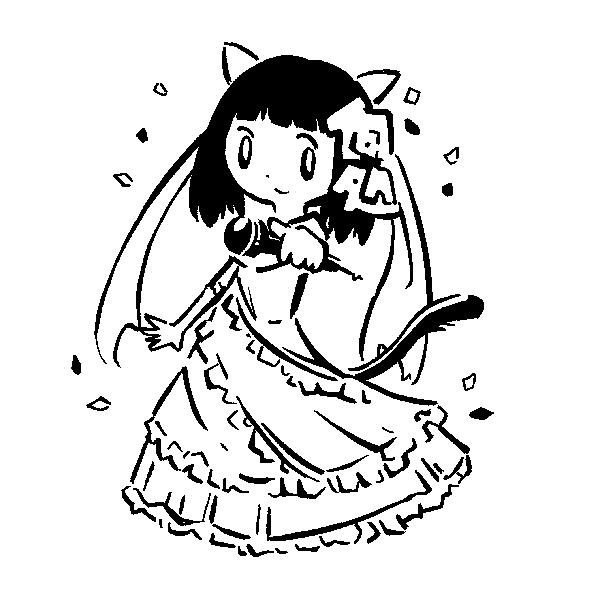 「最後のライブのいずこねこ iPhone6ケース」のイラスト。