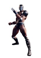 テレビCM「超人師弟コンビ篇」のウォーズマンの全身ビジュアル。(c)ゆでたまご