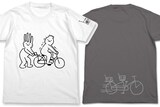 「メロンコリニスタ 自転車Tシャツ」のWHITEとMEDIUM GRAY。(c)ニャロメロン (c)MICROMAGAZINE Inc.