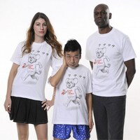 「まん〇画太郎×TENGA ドクミTシャツ」の着用イメージ。