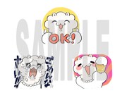 「アルパカかあさん」LINEスタンプのサンプル。(c)Tomoko Mitani (AKITA PUBLISHING) 2014