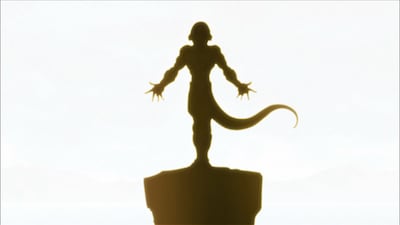 「ドラゴンボールZ 復活の『F』」予告編の映像より。((c)バードスタジオ／集英社 (c)「２０１５ ドラゴンボールＺ」製作委員会