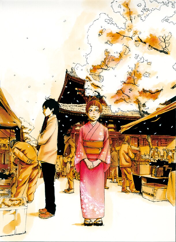 「古都こと－チヒロのこと－」第1話扉ページのカラーカット。