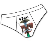 「神さまの言うとおり弐」神さまパンツセットのトランクス。※賞品の画像は制作中のブリーフ。デザインは変更になる場合がある。