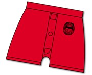 「神さまの言うとおり弐」神さまパンツセットのトランクス。※賞品の画像は制作中のイメージ。デザインは変更になる場合がある。