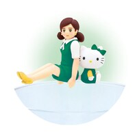 「コップのフチ子とGOTOCHI KITTY信州」の1種。(c)1976, 2015 SANRIO CO., LTD. APPROVAL NO. SS555696 (c)タナカカツキ/KITAN CLUB