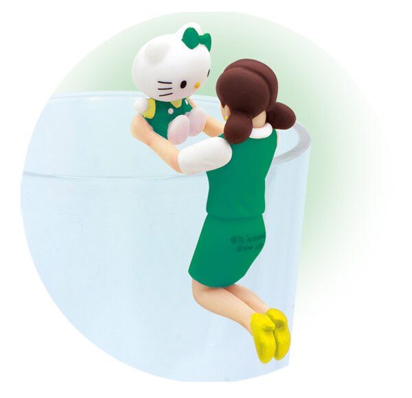 「コップのフチ子」とキティちゃんがコラボ、長野・静岡・山梨限定発売