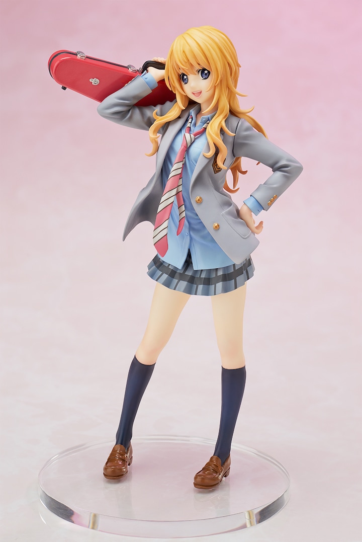 「宮園かをりフィギュア プレミアムBOXセット〈永久保存版〉」に同梱されるフィギュア。(c)新川直司・講談社/「四月は君の嘘」制作委員会