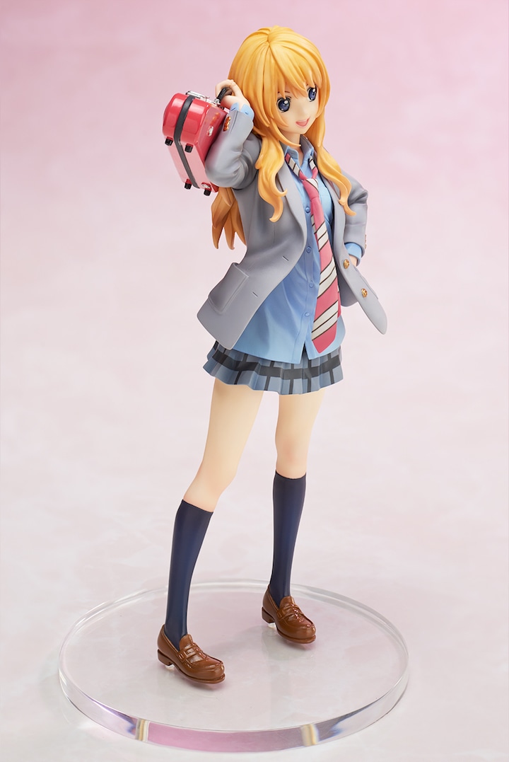 「宮園かをりフィギュア プレミアムBOXセット〈永久保存版〉」に同梱されるフィギュア。(c)新川直司・講談社/「四月は君の嘘」制作委員会