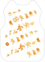 一部書店で付属する「ダンジョン飯」紙エプロンのデザイン画。