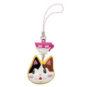 「3月のライオン アイシングクッキーストラップ」の「三毛ニャーとピンクティーカップ」。(c)羽海野チカ/白泉社