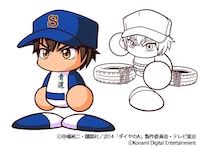 「実況パワフルプロ野球」に登場する沢村。(c)寺嶋裕二・講談社/2014「ダイヤのA」製作委員会・テレビ東京