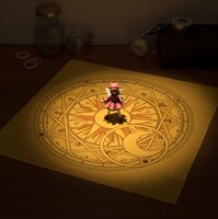 初回特典の魔法陣バンダナ。(c) CLAMP・ST・講談社／NHK・NEP