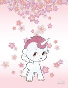 「ユニコ」とアーティストの清川あさみによるコラボレーションビジュアル。