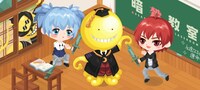 LINE PLAY「暗殺教室」のアイテムを着せ替えたイメージ