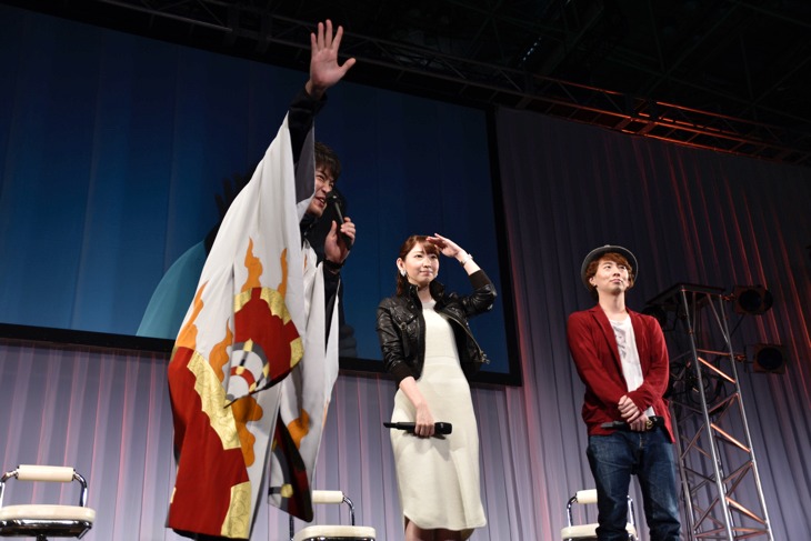 （左から）石川界人、井上麻里奈、木村良平。