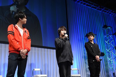 イベントの様子。（左から）石井マーク、村瀬歩、石川界人。
