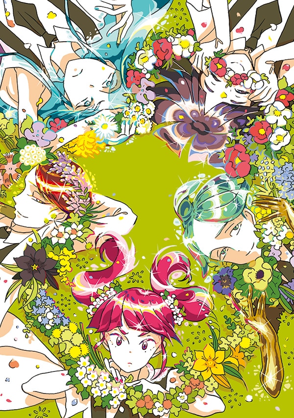 市川春子「宝石の国」4巻の表紙イラスト。