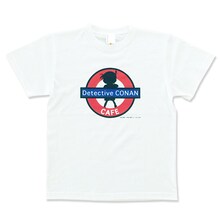 「コナンカフェ × TOWER RECORDS CAFE T-shirt ロゴ」 (c)青山剛昌/小学館・読売テレビ・TMS 1996