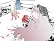 3月25日付けの朝日新聞朝刊より、中田春彌によるカット。