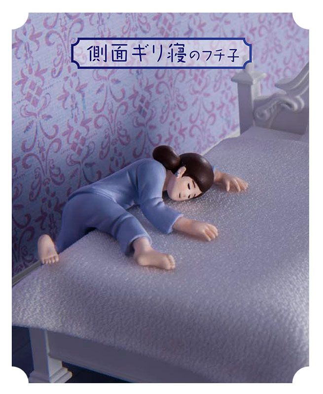 店頭用POPとして用意された「側面ギリ寝のフチ子」(c)タナカカツキ/KITAN CLUB