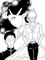 第5回ヒーローズ漫画大賞で準入賞に輝いた、林知樹「地獄弁護士」のカット。