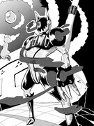 第5回ヒーローズ漫画大賞で佳作に輝いた、陵本侭兵「ワンドック・ワンダーワンデー」のカット。