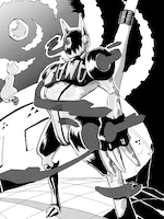 第5回ヒーローズ漫画大賞で佳作に輝いた、陵本侭兵「ワンドック・ワンダーワンデー」のカット。