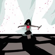 宮崎夏次系による「少女か小説か」の挿絵イラスト。