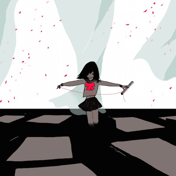 宮崎夏次系による「少女か小説か」の挿絵イラスト。