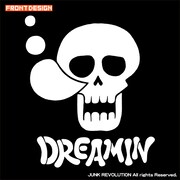 「いとしのムーコ」公式Tシャツ「DREAMIN」ブラックの絵柄。