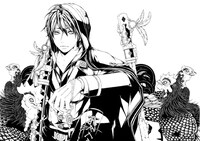 「カラカラ 唐々煙画集」表紙イラストの線画。