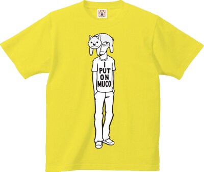 「いとしのムーコ」公式Tシャツ「ムーコっかぶり」イエロー