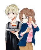 クリスタルな洋介の新連載「お酒は夫婦になってから」のカット。