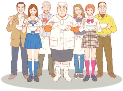 「ラーメン食いてぇ！」上巻の表紙イラスト。