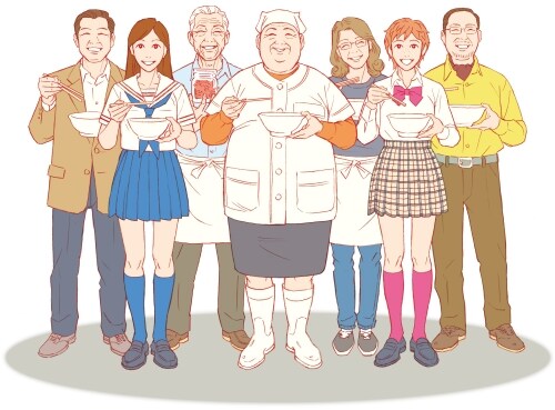 「ラーメン食いてぇ！」上巻の表紙イラスト。