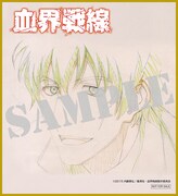 アニメイトにて配布される早期予約特典の色紙（スティーブン）。(c)2015 内藤泰弘/集英社・血界戦線製作委員会