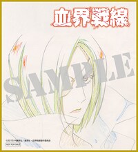 コミックとらのあなにて配布される早期予約特典の色紙（K・K）。(c)2015 内藤泰弘/集英社・血界戦線製作委員会