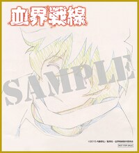 ソフマップにて配布される早期予約特典の色紙（レオ）。(c)2015 内藤泰弘/集英社・血界戦線製作委員会