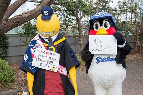 最初は殺せんせーに対し「すぐにたおします」と、好戦的だったつば九郎。