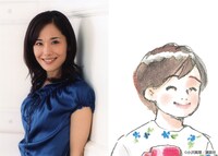 早川恭子を演じる富田靖子（左）。