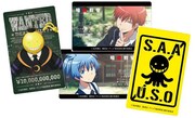「イタズラはいけません！急募！殺せんせーの弱点回収ラリー」で景品としてもらえるステッカー。(c)松井優征/集英社・アニメ「暗殺教室」製作委員会