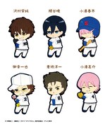 「ダイヤのA プリっとデフォルメ クリップバッジ」、各648円。(c)寺嶋裕二・講談社/2014「ダイヤのA」製作委員会・テレビ東京