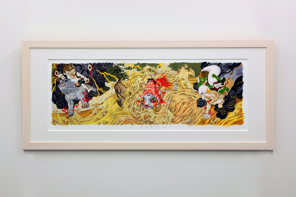 仙台空港の壁画完成を記念して発売されている複製原画。