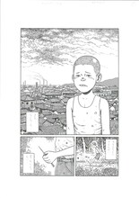 伊藤潤二が連続ドラマ「闇の伴走者」のため描いたマンガ「マンチュリアンクラッチ」の1枚。