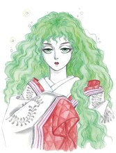 木原敏江「白妖の娘」のイラスト。