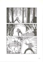 田中圭一が連続ドラマ「闇の伴走者」のため描いたマンガ「謎の漫画」の1枚。