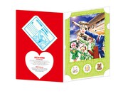 「めだかの学校」のクリアファイル、ポストカード用台紙。(c)森ゆきえ/集英社・りぼん